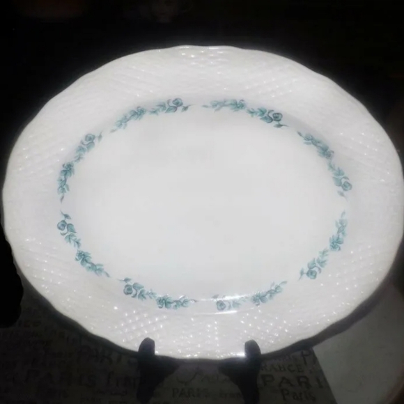 Vtg Marlborough old english ironstone by Simpsons poters Ltd England oval plate - Picture 5 of 5